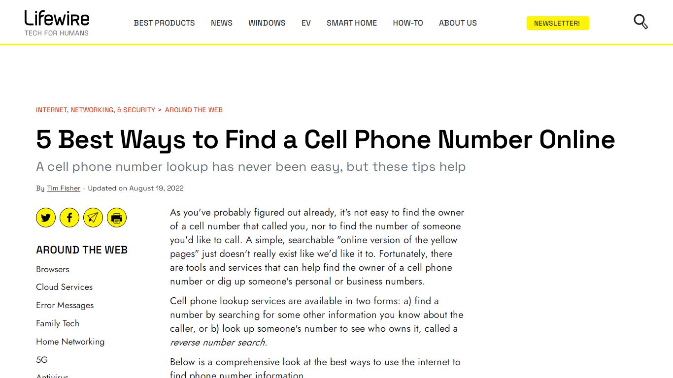 5 Best Ways to Find a Cell Phone Number Online - Lifewire